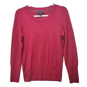 Banana Republic‎ Sweater Mens S Extra Fine Italian Merino Wool Burgundy Business